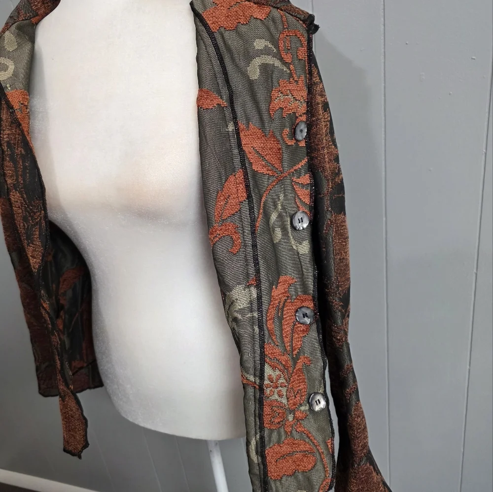 Parsley & Sage Tapestry Reversible Boho Art Blazer Jacket - Picture 12 of 14